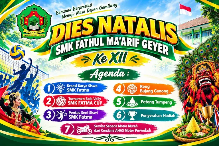 DIES NATALIS SMK FATHUL MA'ARIF GEYER KE XII